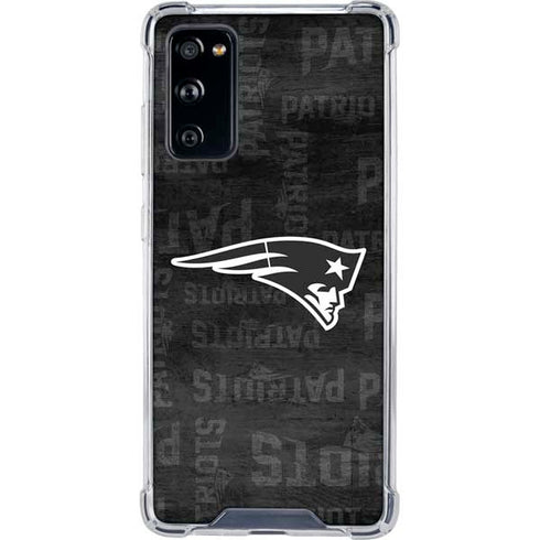 NFL New England Patriots Black & White Galaxy S20 FE Clear Case